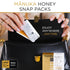 10+ (MGO300+) 21 0.18oz Packets, PURITI Genuine Raw Manuka Honey Snaps On The Go - UMF x Individual Snap Single Serve