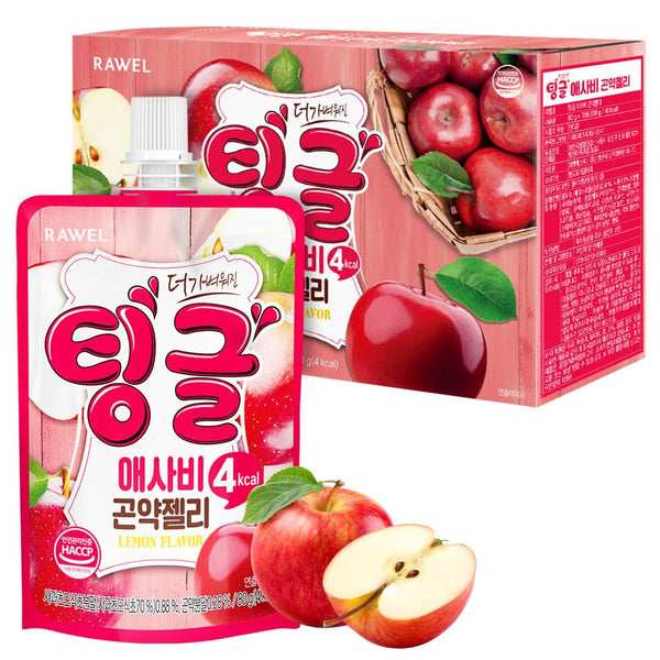 RAWEL Apple Cider Vinegar konjac Jelly 80g x 10packs (Lemon)/ ACV/Sugar Free/Low