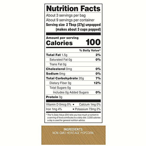 8.7 (Pack 6) Black Jewell Gourmet Popcorn, Healthy Popcorn Snack, No Salt No Oil, Ounces