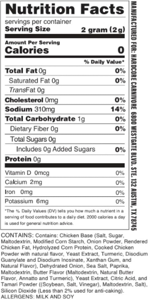 Hardcore Carnivore Amplify Mega Savory Flavor Dust Seasoning, Large Shaker