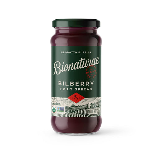 Bionaturae Organic Bilberry Fruit Spread - Jelly Organic, Non-GMO, USDA Certified, No