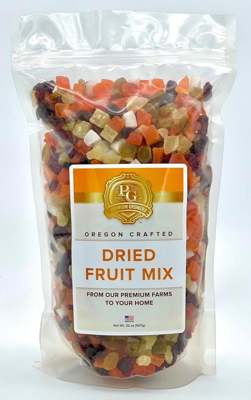 32oz Oregon Premium Growers Healthy Choice Dried Fruit Snacks, Natural Trail Mix with Cranberries, Mango, Coconut