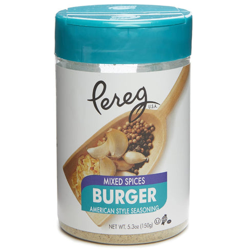 (5.30 Oz 6 Pack) Pereg Burger Spice x - Hamburger Seasoning with Black Pepper, White Pepper, Onion, Garlic, & Mustard