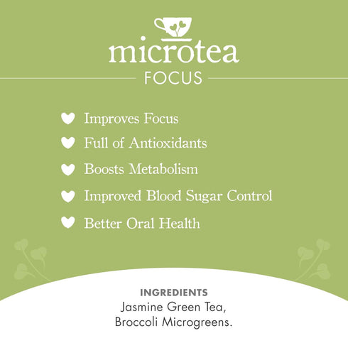 MICROTEA Organic Loose Leaf Functional Teas - Immune Supporting Antioxidant Microgreens for Vitamins, Micronutrients