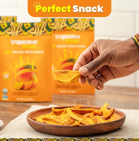 16oz Organic Dried Mango Slices, No Sugar Added, - All-Natural, Non-GMO, Mouth-Watering Dried Mangoes