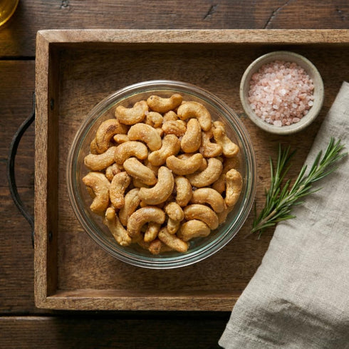 (1 LB.) Dry Roasted Cashews Himalayan Salted - Baked in Small Batches for Added Freshness - Oven Roasted to Perfection