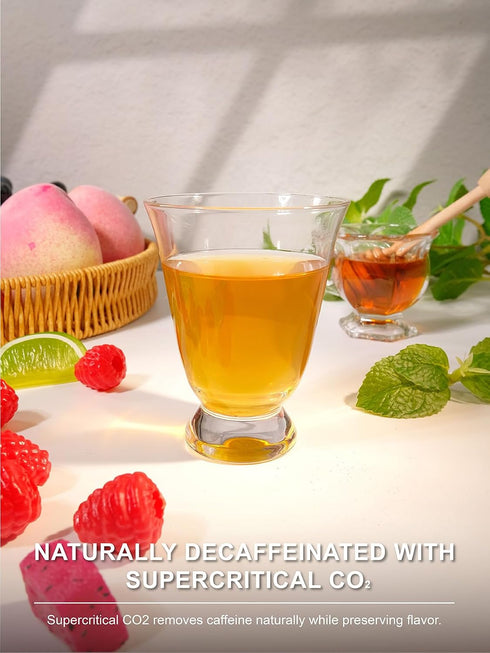 100 Count TeeLux Decaf Passionfruit Raspberry Green Tea, Passion Fruit & Raspberry Flavored Decaffeinated Green Tea