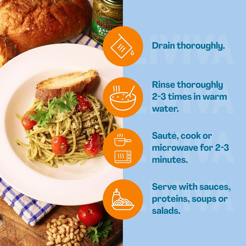 (6 LIVIVA Shirataki Konjac Spaghetti Pk) Diabetic-Friendly Low Carb, Low Calorie Pasta Noodles Ready to Serve No Odor