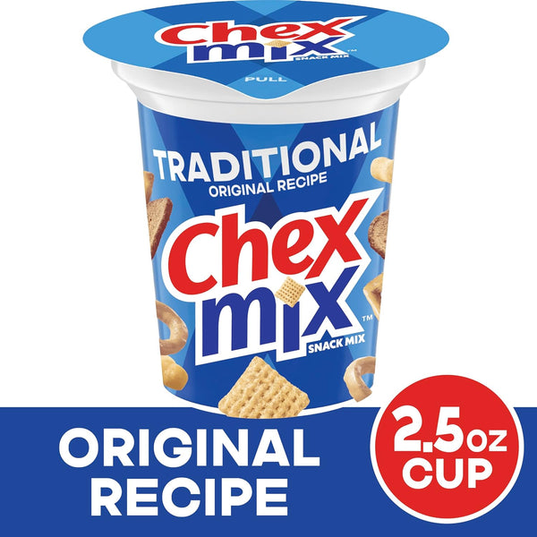 Chex Mix Traditional Original Recipe Snack Mix, Snack Cup, 2.5 oz