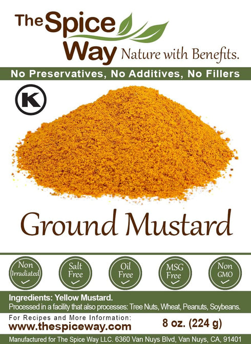 The Spice Way Ground Yellow Mustard Seed, 8 oz