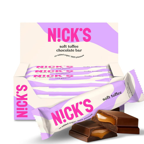 NICKS Soft Toffee Chocolate Candy Bar with Caramel Sauce Without Added Sugar,110