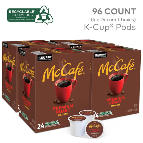 96 Count McCafe Premium Roast Coffee, Keurig Single Serve K-Cup Pods, Medium Roast