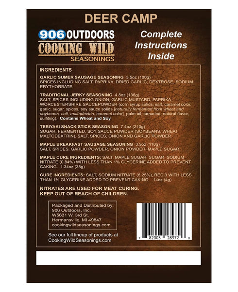 Cooking Wild Seasonings Pack, 20 20 packets DEER CAMP Variety Four Seasons up to pounds of Wild Game or Domestic Meat