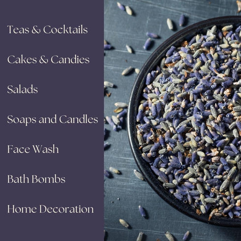 4 oz Eat Well Dried Lavender Flowers - Edible Culinary Lavender for Baking & Cooking, Tea, Soaps & Potpourri