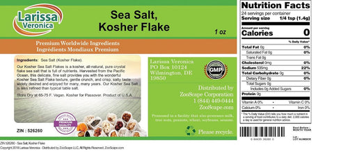 Larissa Veronica (1 oz, 526260) Sea Salt, Kosher Flake ZIN: