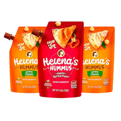 Helena Hummus (3-pack), Shelf-Stable, No Added Preservatives, 2 Natural Classic 4.23 oz