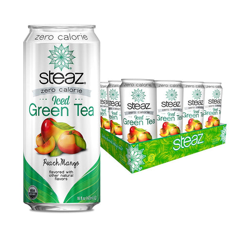 Steaz, Tea Iced Peach Mango Zero Calorie 12 Count, 192 Fl Oz