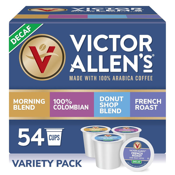 Victor Allen's Coffee Decaf Coffee Variety Pack (Decaf Donut Shop Blend, Morning