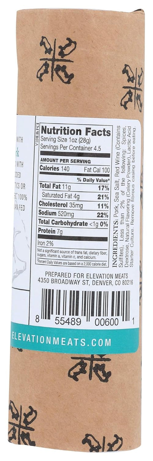 ELEVATION ARTISAN MEATS 4.5 Oz Fennel Pollen Salami