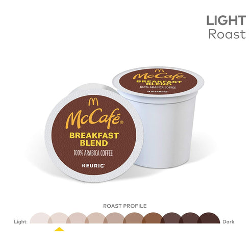 72 Count McCafe Breakfast Blend, Single Serve Coffee Keurig K-Cup Pods, Light Roast