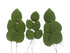 Global Sugar Art Hydrangea Leaves Sugar Cake Flowers Green Mix of Large