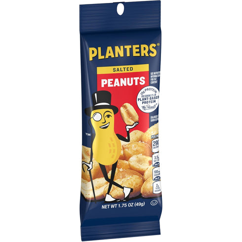 Packs, 1.75 oz (Pack 12) PLANTERS Salted Peanuts, Nuts Individual Party Snacks, Snack Nuts, Snacks On the Go