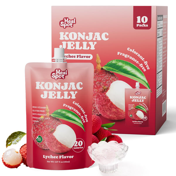Healspot Real Fruit Juice Snacks Konjac Jelly with Collagen Peptides and Vitamin