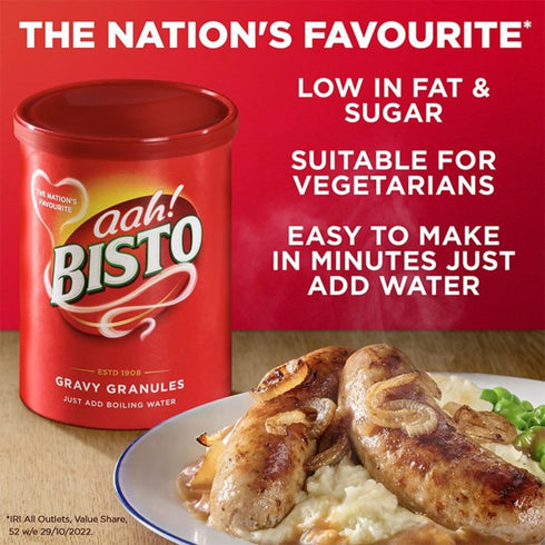 5.9 (Pack 4) Bisto Gravy Granules, Ounce Rich and Savory Gravy Mix for Delicious Home-Cooked Meals, Perfect for Roasts