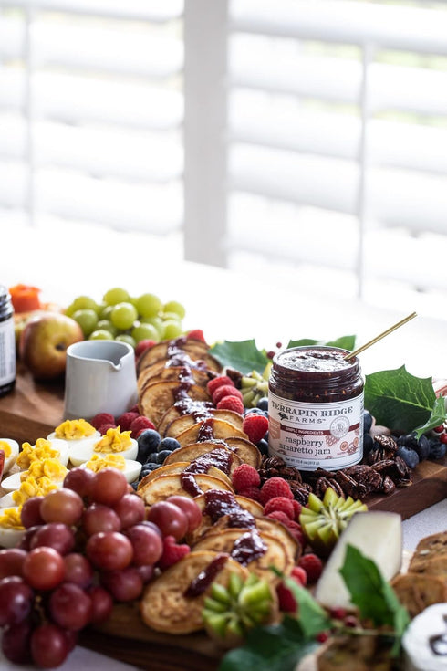 10.8 oz Terrapin Ridge Farms Raspberry Amaretto Jam Raspberry Jam with Almond & Vanilla Flavor Jar