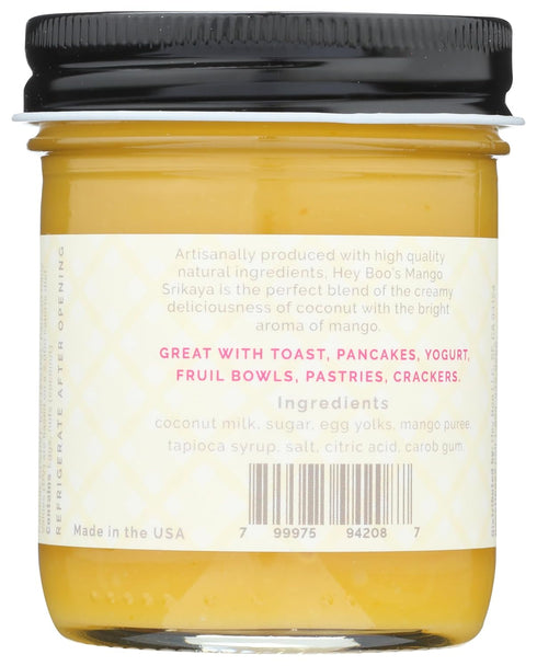 Hey Boo 10 oz Mango Coconut Jam by - Delicious - Dairy Free - No Corn Syrup - Non GMO - Made in USA