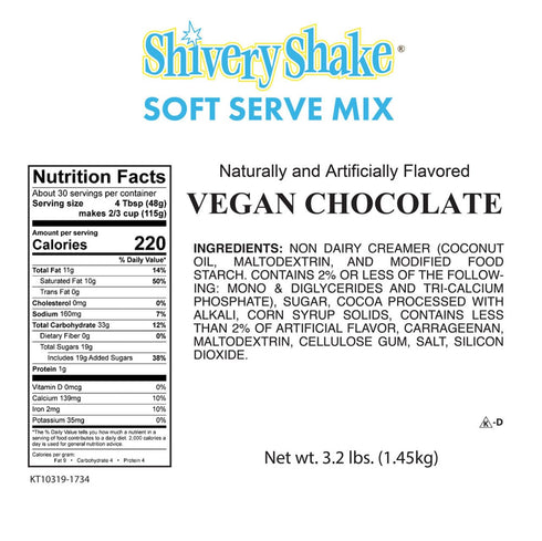 Shivery Shake Vegan Chocolate Soft Serve Ice Cream Mix
