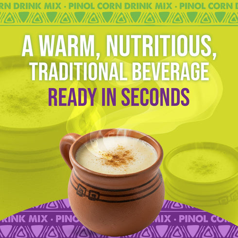 12 oz 6-Pack De Mi Pais Traditional Pinol Drink Mix | Central American Beverage with Roasted Corn, Cocoa, Sugar