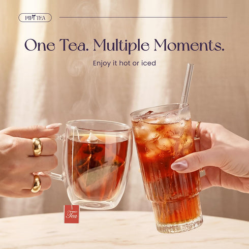 PiPi Tea 20 (4g Organic Oolong Tea Bags Whole Leaf, Bags Each) Cortisol & Calming Tea for Anxiety, Stress, Weight Loss