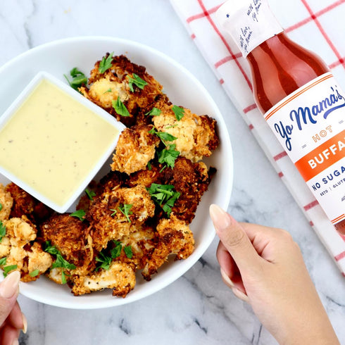 Pack (3) Whole30, Yo Mamas Foods Keto Hot Buffalo Dipping, Marinade & Wing Sauce - of - Low-Zero Carb, No Sugar Added