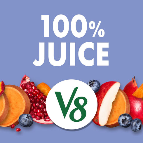 V8 100% 8 oz (6 Pack) Blissfully Berry Fruit and Vegetable Juice, fl Can