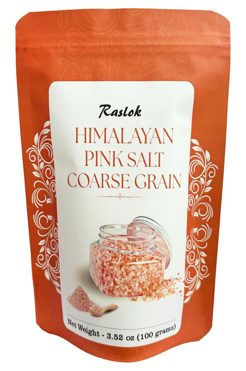 Raslok Himalayan Pink Salt | Coarse Grain (3.52 Ounces,100gm)