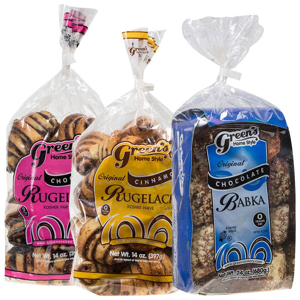Green's Bakery Babka & Rugelach Value Pack, 3 Pack (1) 24oz Chocolate