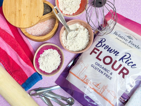 (3 lbs) Organic Brown Rice Flour - Brown Rice Flour for Baking, Pancakes, Thickening Sauce & More - Nutrient-Rich