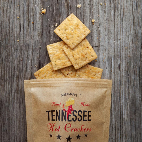 Pack, (4 Pack, 4 Sherman's Tennessee Hot Crackers, Spicy Snack Cracker Variety flavors - Original, Fiesta, Garlic