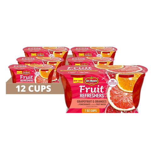 Del Monte Refreshers Grapefruit & Oranges in Pomegranate Fruit Water Cups, 7