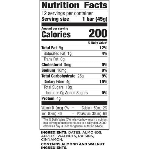 12 19.2 oz Larabar Apple Pie, Fruit and Nut Bars, Gluten Free and Vegan, Ct