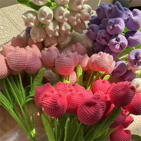 Hcclijo Hand-Woven Bouquet of Sunflowers and Roses