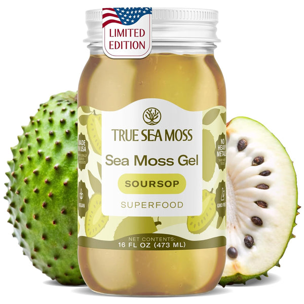 TrueSeaMoss Sea Moss Gel Made in USA Wildcrafted Seamoss, Fruits & Jarred