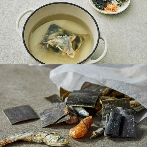 LENITH Packs, Packed 5.64 oz Korean Seafood Soup Stock Anchovy and Kelp Broth Sachets, Individually for Cooking