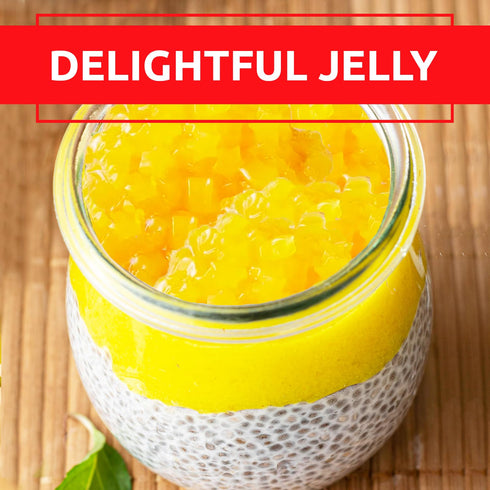 400g(Pack 1) Fanale Coconut Jelly Topping nata de coco for Bubble Tea | Mango Star Jelly Topping for Boba Tea