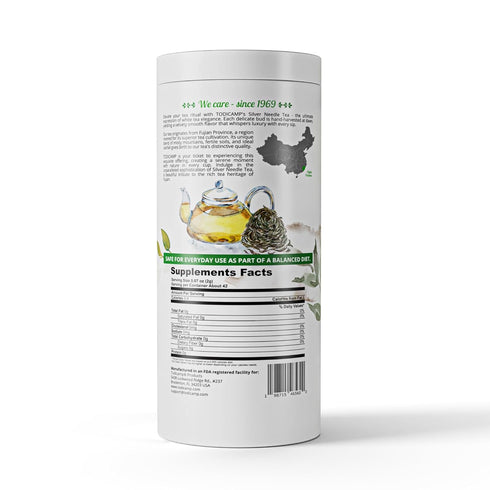 3 oz TODICAMP Premium Silver Needle Tea - of Premium White Tea Loose Leaf