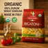 100% (1 LB. PASTA ZARA - Rigatoni - Organic - Italian Pasta, Made with Durum Wheat Semolina Flour, Non GMO, Kosher BAG)