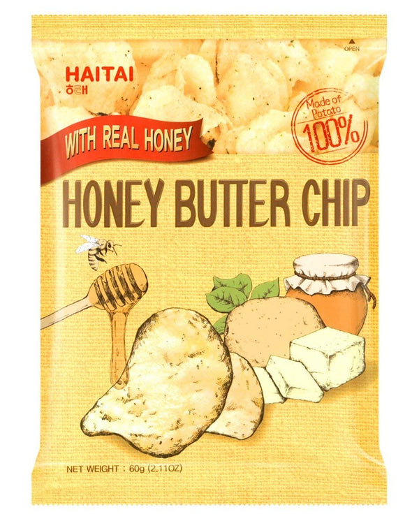 HaiTai Honey Butter Chip 1 Pc Honey Butter Chip New Korea Potato Snack (60g X 1)