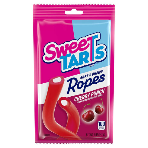 SweeTARTS Ropes, Candy, Cherry Punch, Soft and Chewy, 5 oz (Pack of