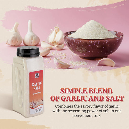 52USA 39 Ounce(1.1 Garlic Salt kg), Garlic Salt Bulk Seasoning, Fine Ground Salt Garlic, No MSG Added, Non-GMO, Kosher